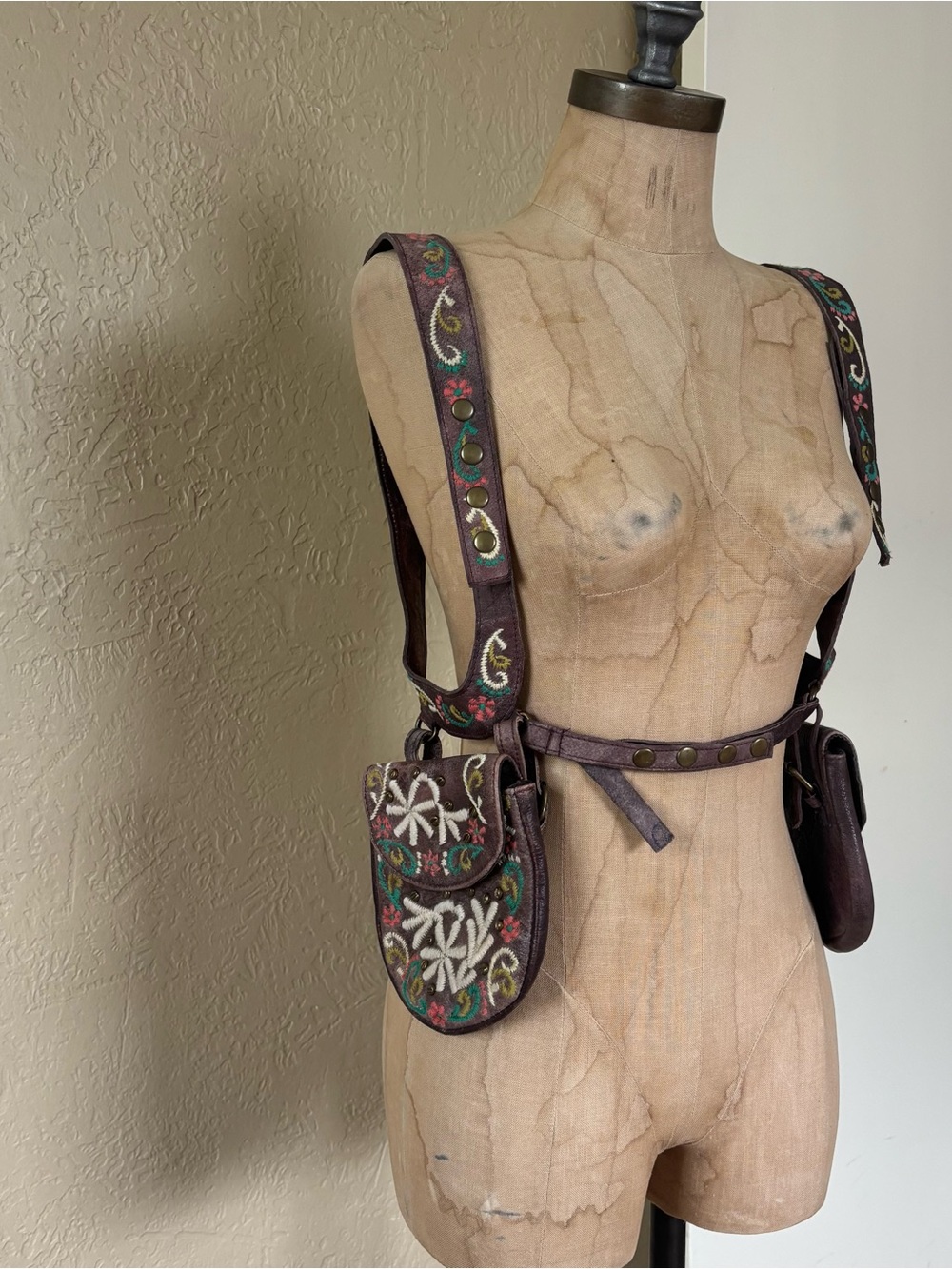 Free People Everest Detachable Pocket Harness in Espresso Bean S/M